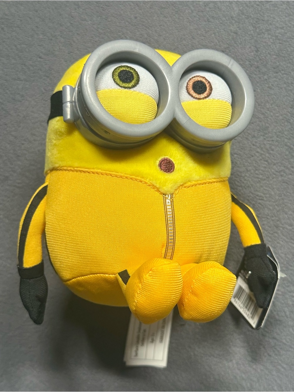 Universal Yellow Minion Plush with Gray Goggles and Black Accents